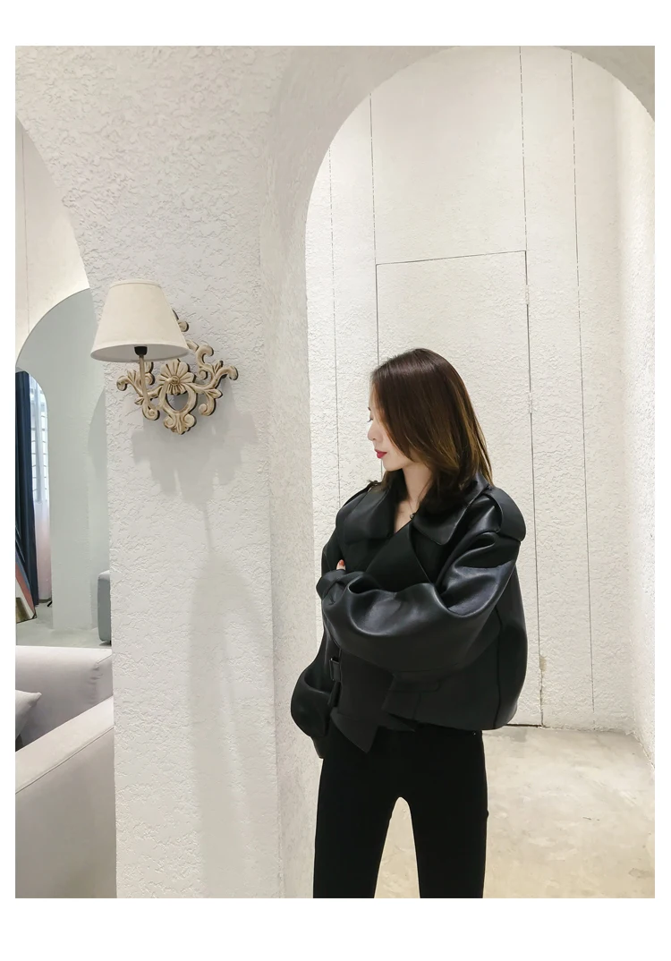 Женские Coat2019Autumn зимние; из овечьей кожи; женские Куртки из натуральной кожи из натуральной овечьей кожи короткие женские туфли больших размеров