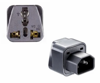 Переходник для компьютерной вилки международного бренда IEC 320 C13 в C14 штепсельная