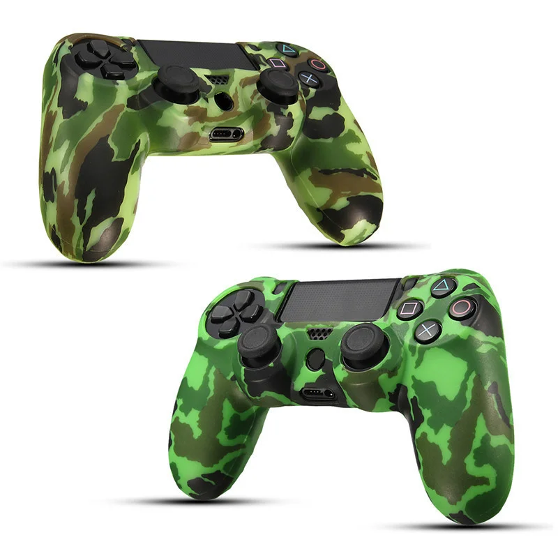 Прочный для PS4 наклейка на джойстик камуфляж сцепление чехол силиконовая резиновая Мягкая кожа протектор для Playstation 4 для Dualshock 4