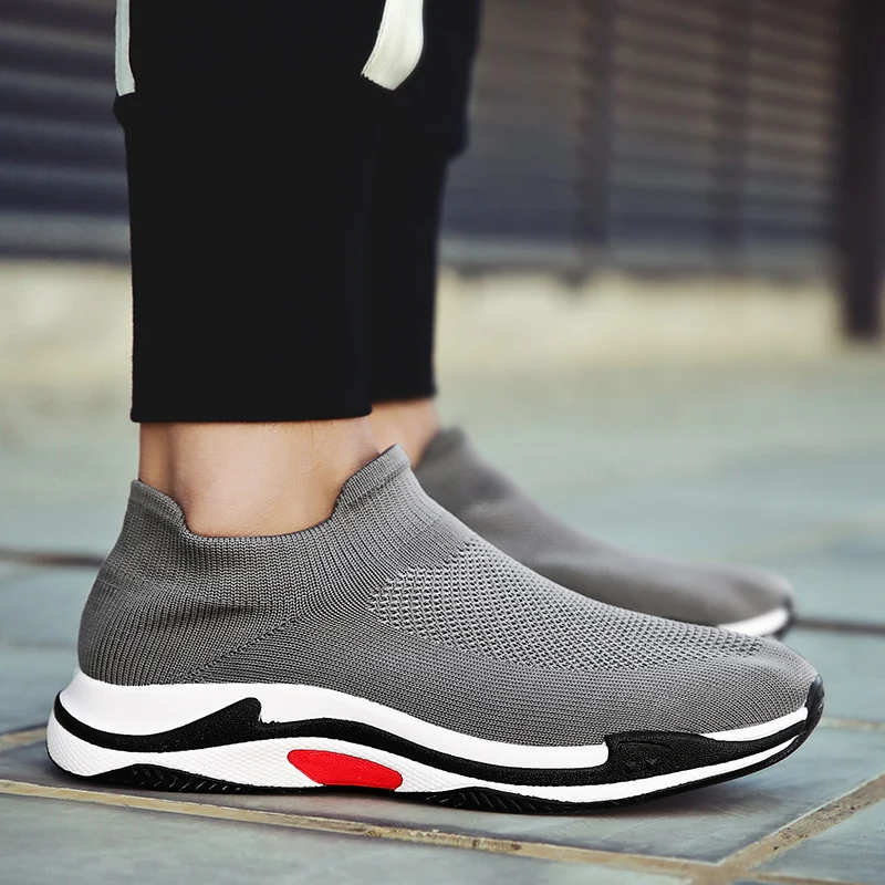 2018 брендовая мужская повседневная обувь Дышащие слипоны Прогулочная Кроссовки