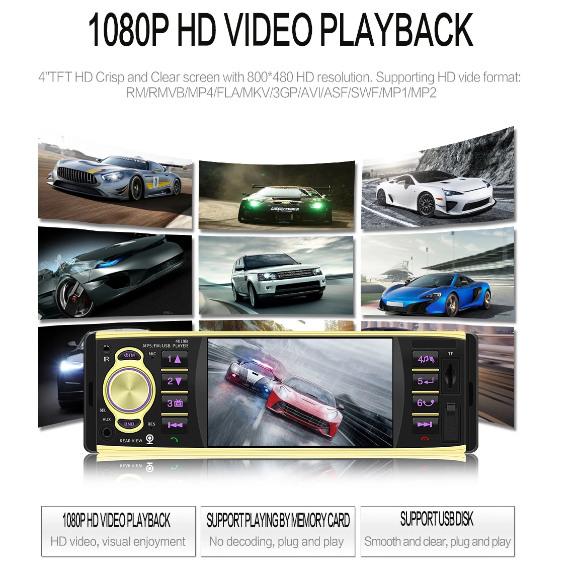 SWM 4," Автомобильная Радио обратная камера Bluetooth лента Авторадио машина радио Coche 1080P HD MP5 плеер радио Para авто стерео