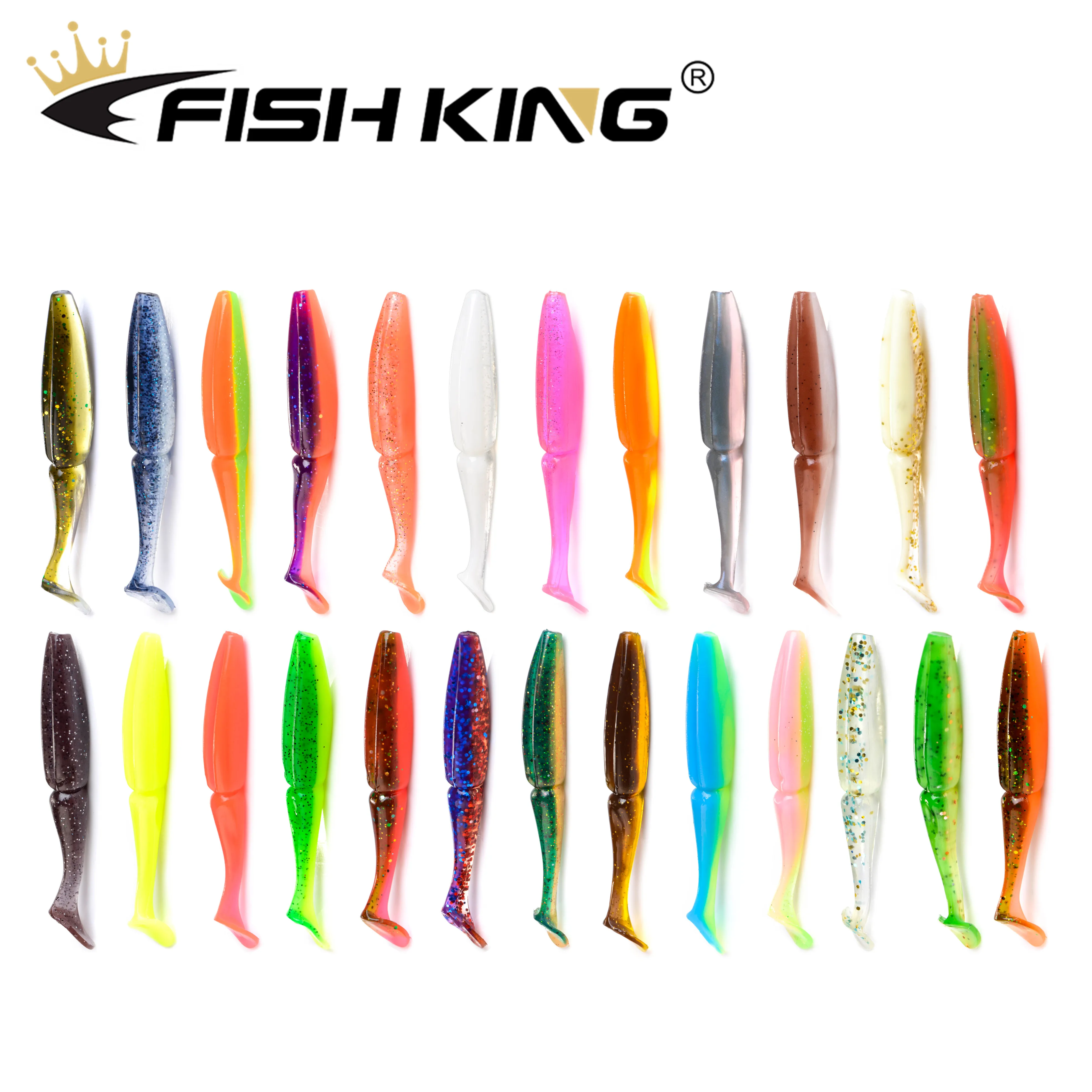 FISH KING 6 шт./упак., мягкие приманки, приманка для рыбалки 105 мм, 11 г, приманка для плавания, форель, Мягкая наживка для рыбалки воблер, искусственная приманка для щуки