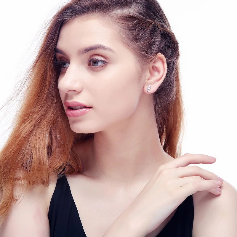 Develove 100% 925 Sterling Silver Stud Earrings Women Engagement Jewelry Brincos Wholesale PSER0072-B Dropshipping | Украшения и