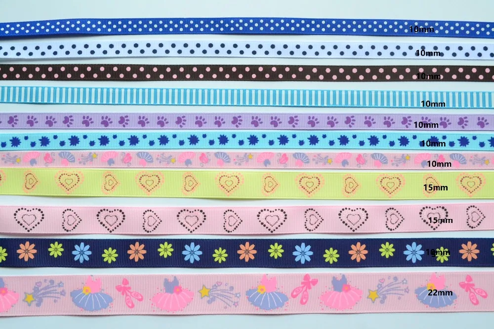 5 ярдов мульти смешанные печатные Grosgrain ленты одежды Швейные hairbow подарочная