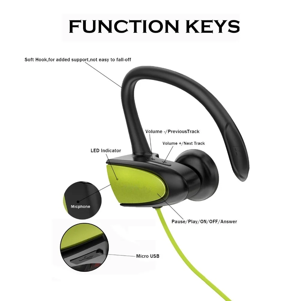 Newest Wireless Headphone Bluetooth Earphone For Phone Neckband sport earphone Auriculare CSR All |