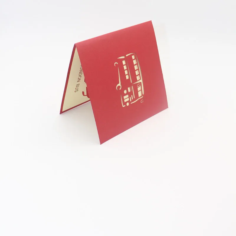 3d лазер ручной работы резьба по дереву красная двухслойная автобусная бумага