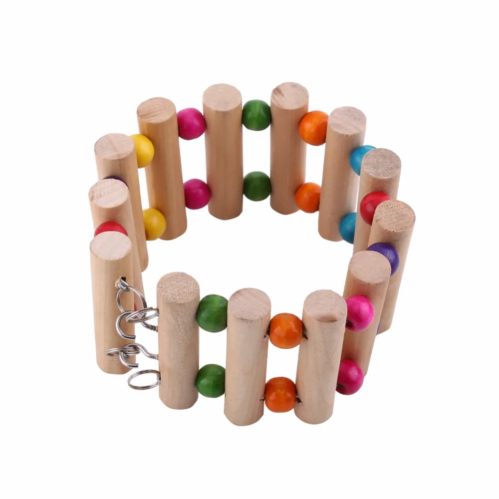 Деревянные жевательные игрушки для птиц Висячие домашних животных клетка