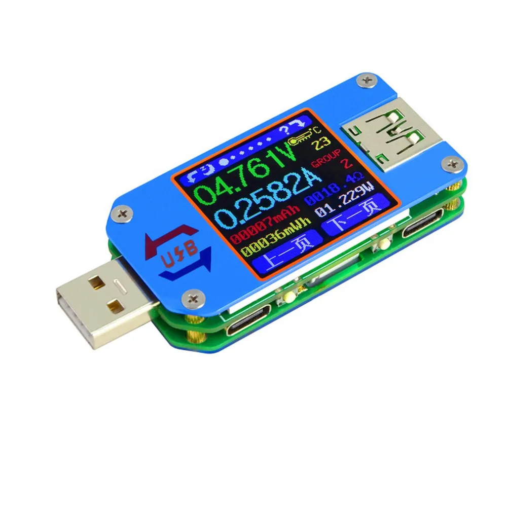UM25 UM25C для приложения USB 2 0 type C ЖК Вольтметр Амперметр измеритель напряжения тока