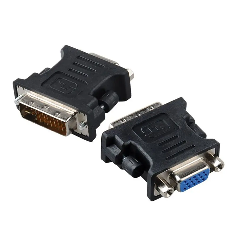 100 шт./лот DVI 24 + 5 мужчин и женщин VGA видео мониторы проектор адаптер конвертер dvi vga