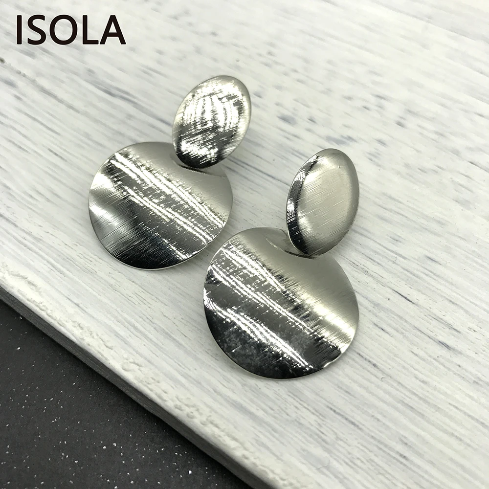 Минималистичные многоярусные серьги ISOLA круглые капли простые в стиле бохо