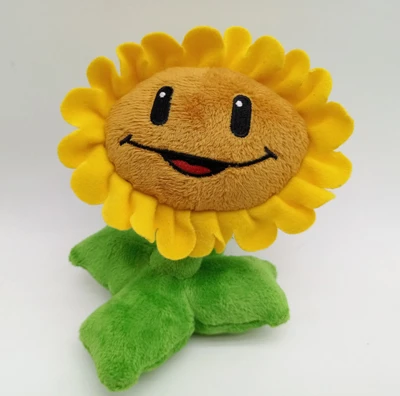 sunflower(15cm) Растения против Зомби Плюшевые игрушки куклы зомби пепел Подсолнух Бонк Choy Chomper оснастка дракон - Цвет: sunflower(15cm)