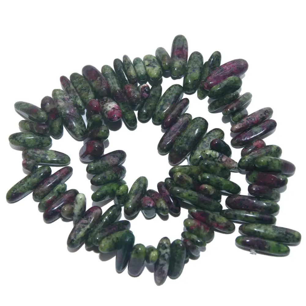 Epidote Green Stone 12-18 мм в форме палочки натуральный тигровый глаз, Агаты лазурит бусины материалы драгоценные камни россыпью DIY ожерелье для изготовления ювелирных изделий - Цвет: Epidote Green Stone
