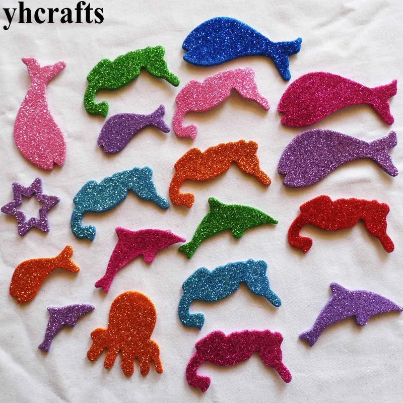

210PCS(7bags)/LOT.Glitter dinosaur foam stickers Kindergarten craft diy toys Birthday gifts Creative activity Early learning DIY