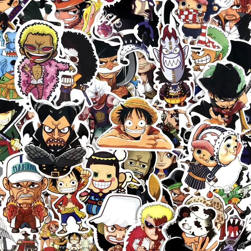 60 шт./компл. Мультфильм Япония Аниме one piece наклейки Norepeat для Pad телефона чехол для ноутбука автомобиля скейтборд шлем велосипедный чемодан
