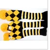 yellow 3 шт./компл. Вязаный Pom Гибридный клубный головной убор из шерсти вязаный зеленый деревянный головной убор для гольф-клуба - Цвет: yellow