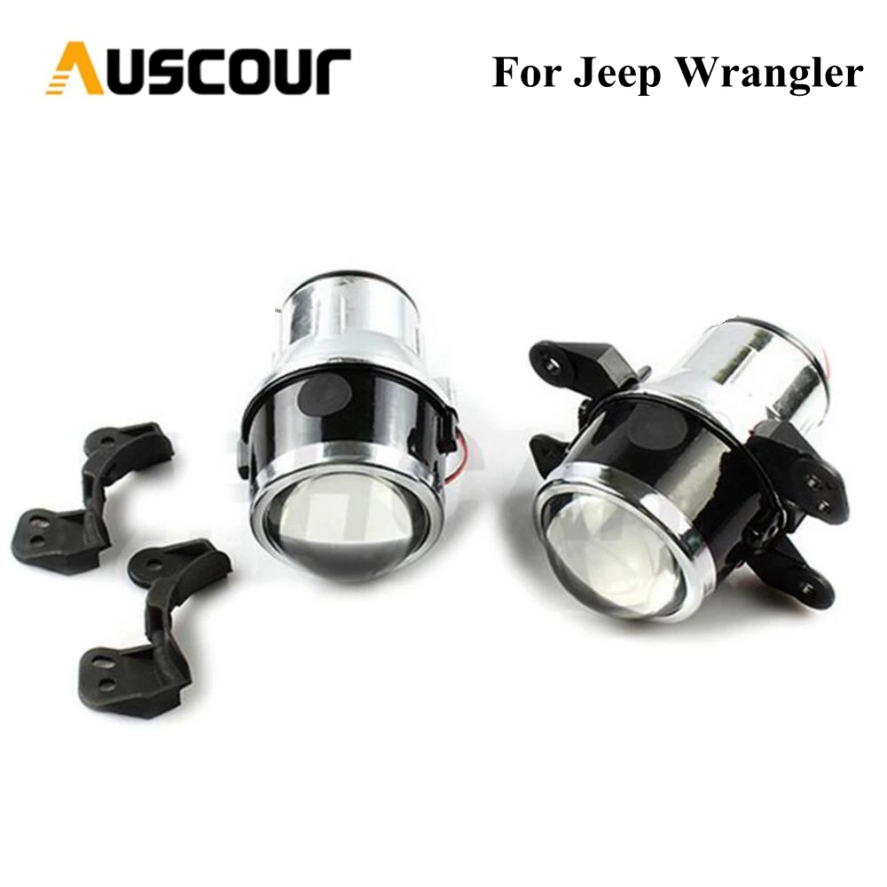 2,5 дюймов противотуманные Биксеноновые линзы проектора для Jeep Wrangler Chrysler полностью Металлические Универсальные подходят для h11 Ксеноновые лампы для передних фар