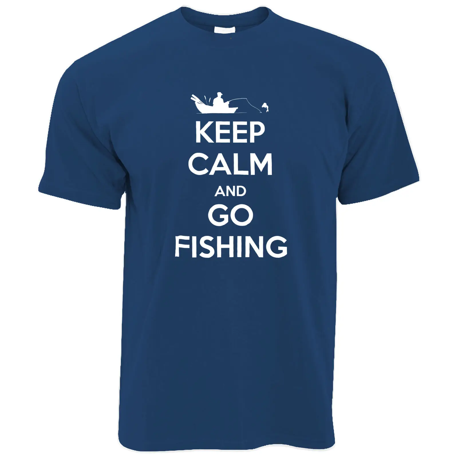 Новинка: футболка в рыбацком стиле с надписью Keep Calm And Go Fishing Sea Ocean | Мужская одежда