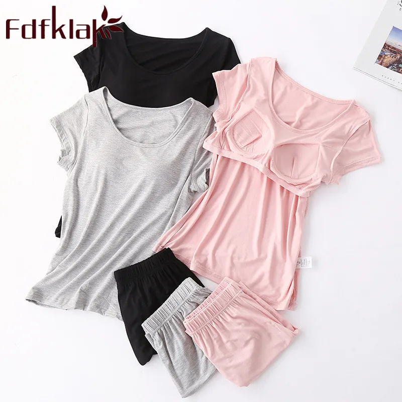 Летняя женская пижама из модала с коротким рукавом комплект 2 предметов домашняя