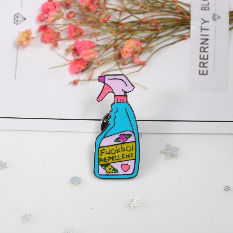 Креативные забавные Броши для женщин розовый синий Репеллент удаления насекомых