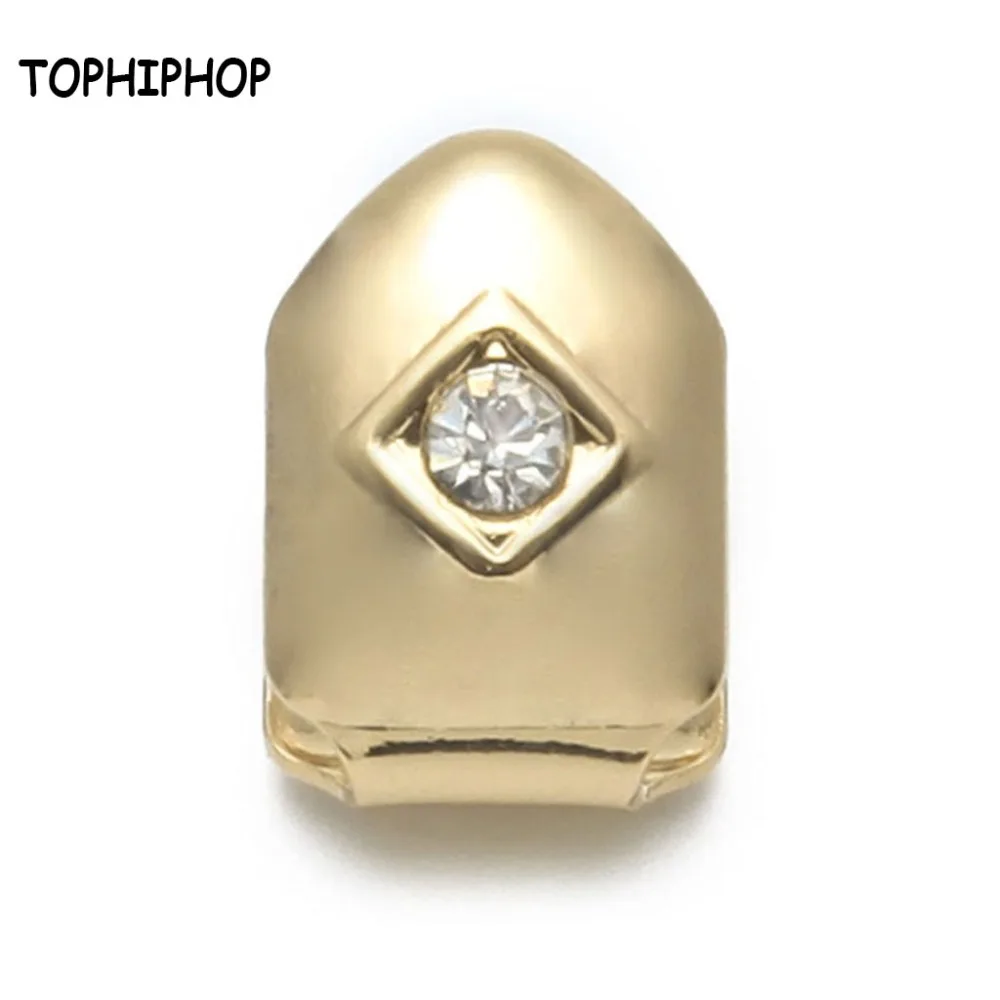

TOPHIPHOP Hip Hop Dental Accessories Single Cap Removable Grillz Cool Dental Cover Gold Silver Grillz Unisex