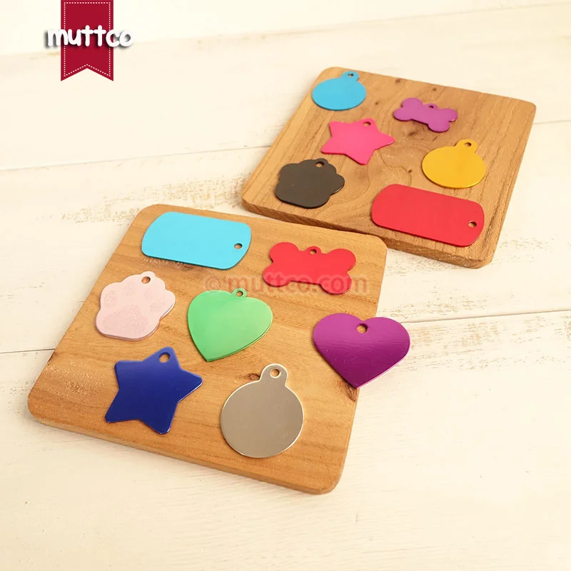 Простая металлическая Алюминиевая бирка для домашних животных с гравировкой на