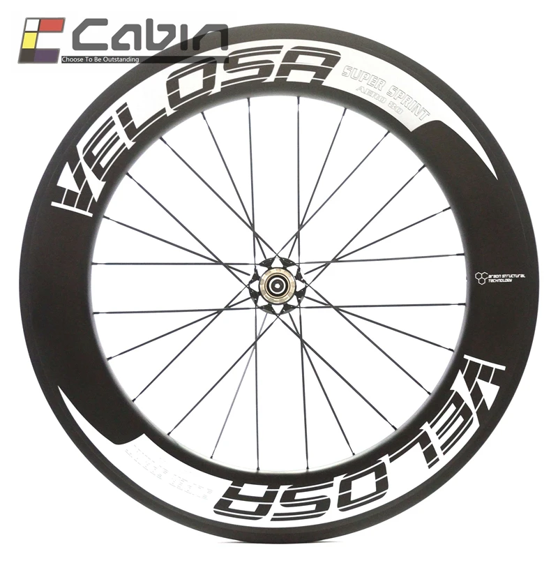 Velosa super sprint 35 заднее колесо из углеродного материала 700C 38 мм клинчер/трубчатый