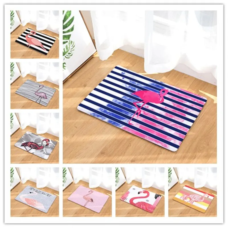 Личный дизайн украшение для дома милый коврик с фламинго не скользящий кухонный