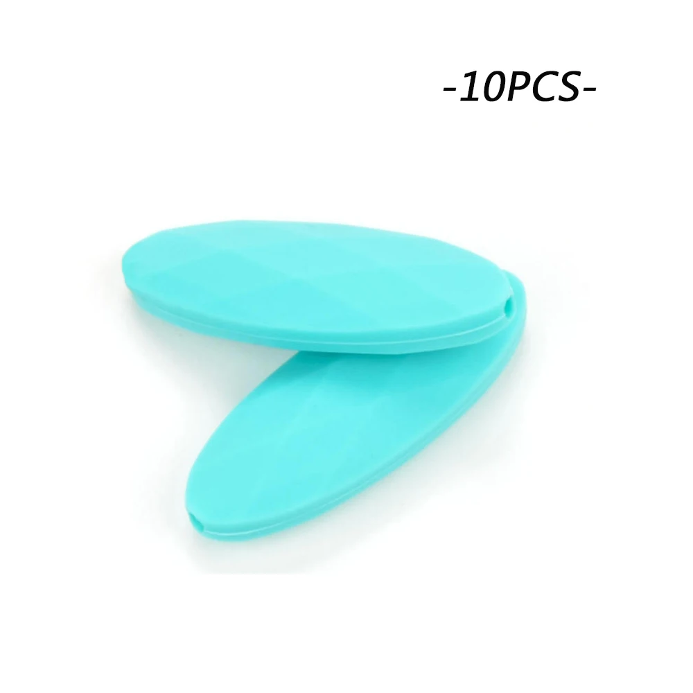 turquoise LOFCA 10 шт./лот, силиконовые бусины маркиза, BPA бесплатно, Детские Прорезыватели, сделай сам, прорезыватели, ожерелье, изготовление силиконовых бусин, детские игрушки, жевательные - Цвет: turquoise