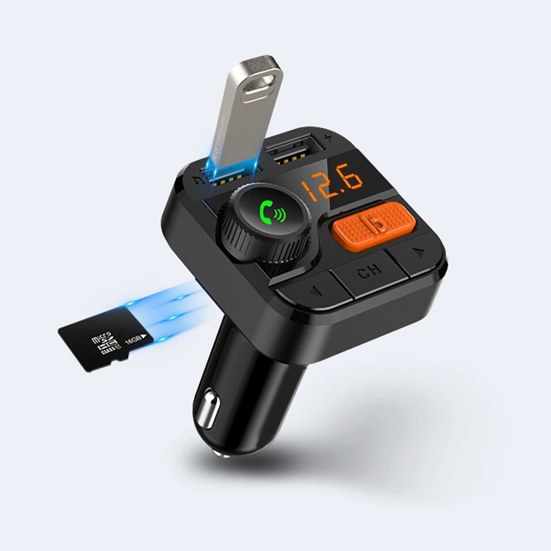 FM передатчик Автомобильный mp3 плеер 5,0 приемник Bluetooth USB Автомобильное зарядное устройство U диска формат музыки без потери качества стерео плеер Bluetooth car Kit