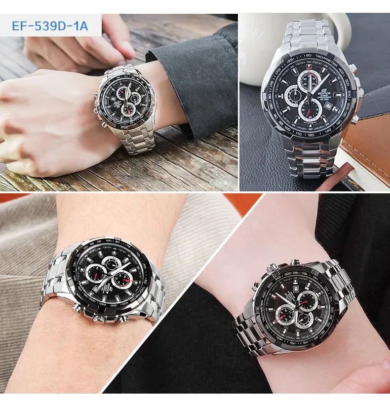 Часы Casio Edifice часы мужские лучший бренд класса люкс кварцевые часы водонепроницаемые световой хронограф мужские часы F1 гоночный элемент спортивные военные часы relogio masculino reloj hombre erkek kol saati ef539