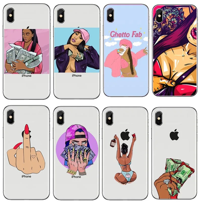 Kash Doll черный американский D Роскошный Жесткий ПК чехол для телефона iPhone5S SE 6 6splus 7