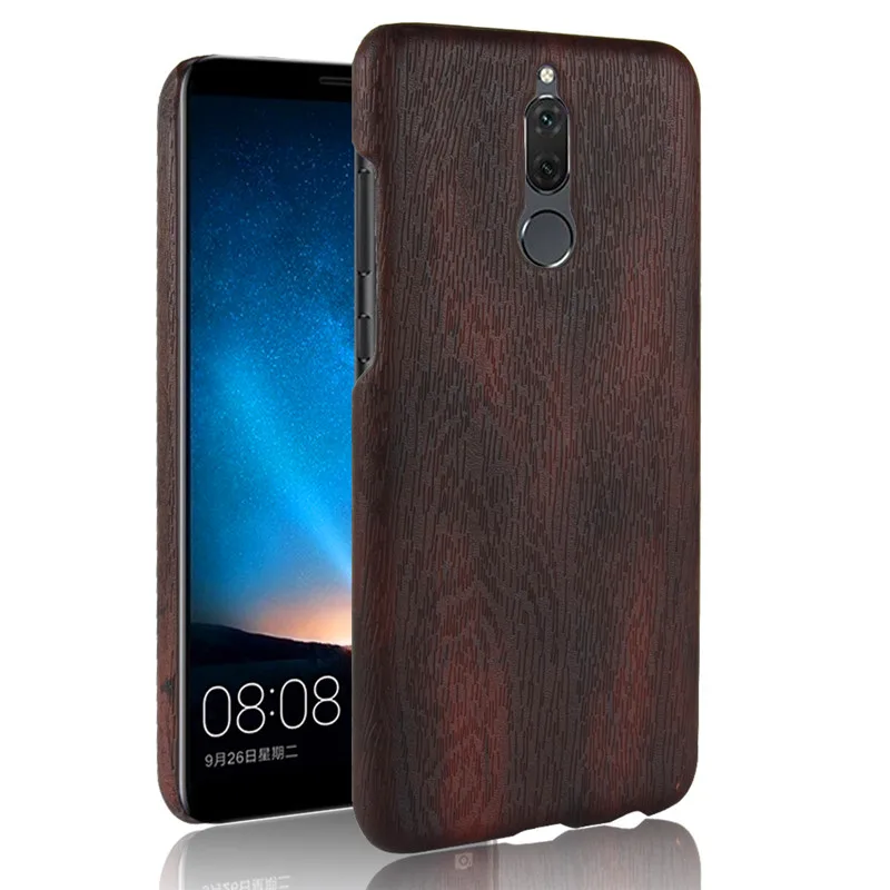 Кожаный чехол SuliCase для Huawei Mate 10 Lite Nova 2i Твердый с текстурой древесины Mate10