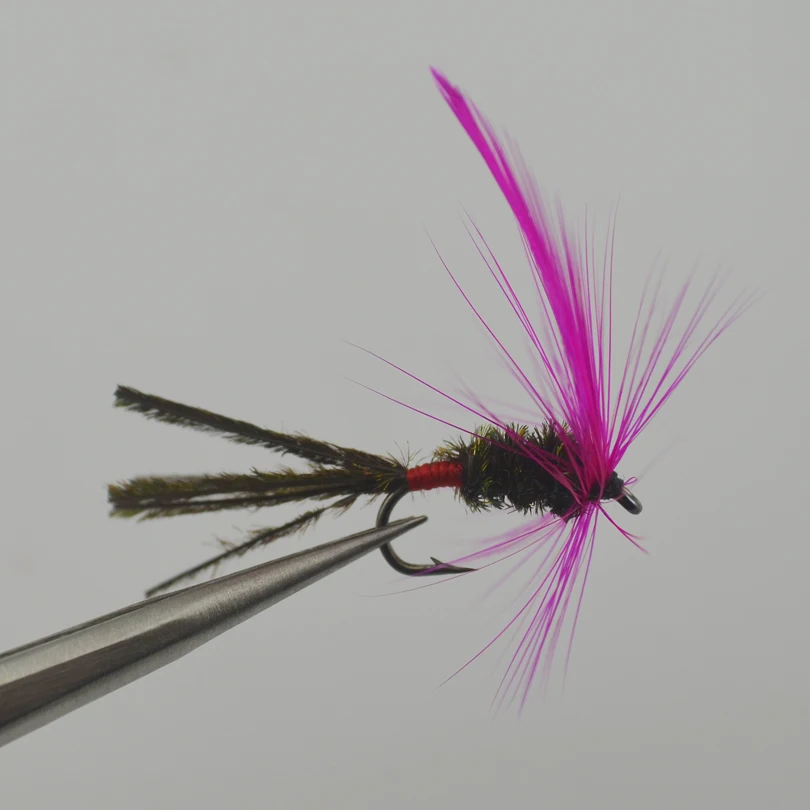 MNFT 6 шт./лот 10 # латунная стальная форель/серые Рыболовные Мухи влажная фиолетовая