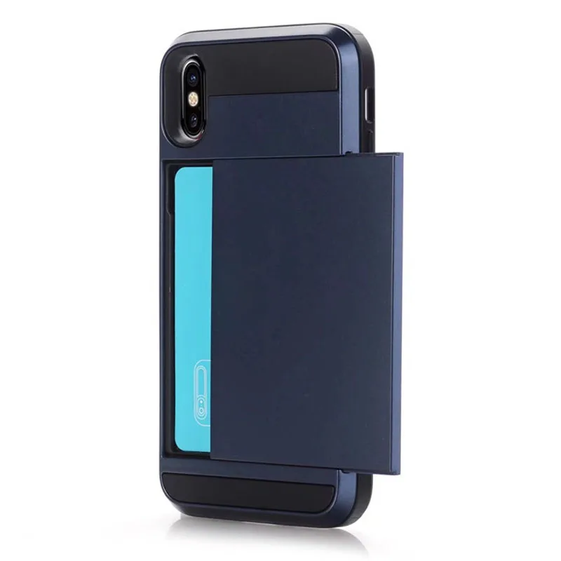 JiBan Slide Card Phone Shell For iphone 6 6s plus X case Armor Cover 7 8 5S cases Wholesale | Мобильные телефоны и