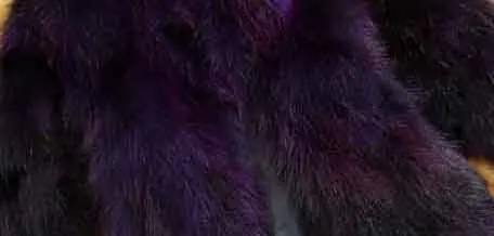 Purple Фестиваль женский натуральный мех пальто длинный плюс размер Завод натуральный мех енота жилет wsr436 - Цвет: Purple