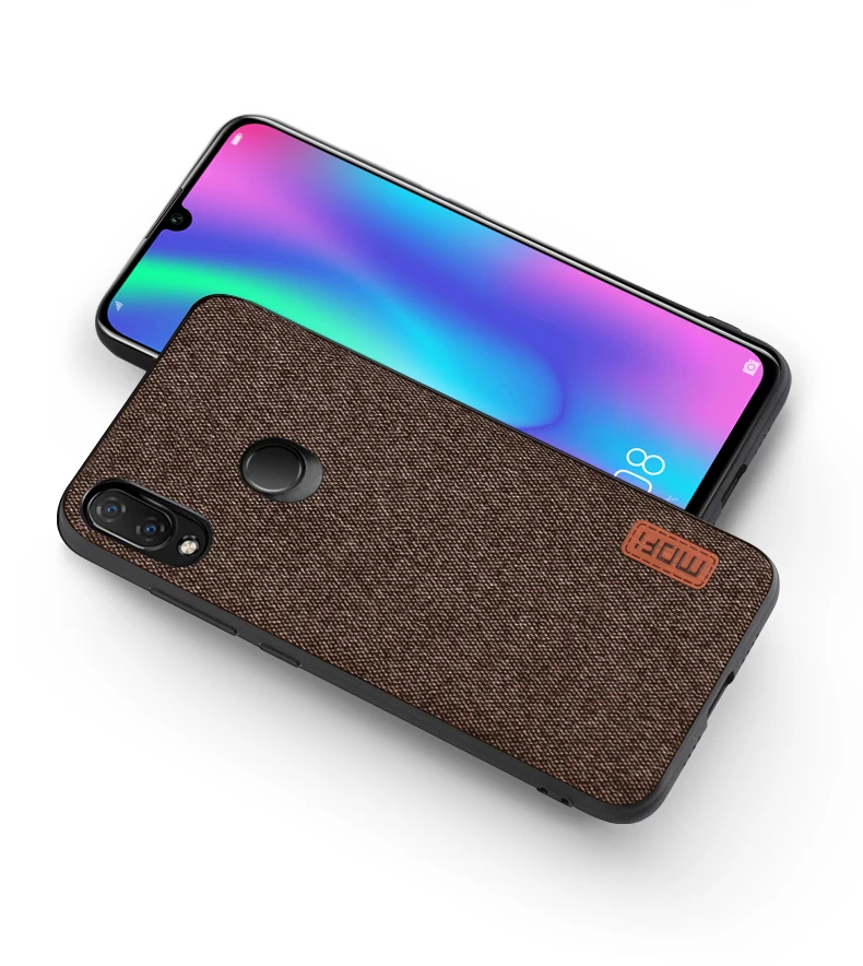 Для huawei P Smart чехол противоударный задняя крышка тканевый защитный чехол s capas MOFi Psmart чехол