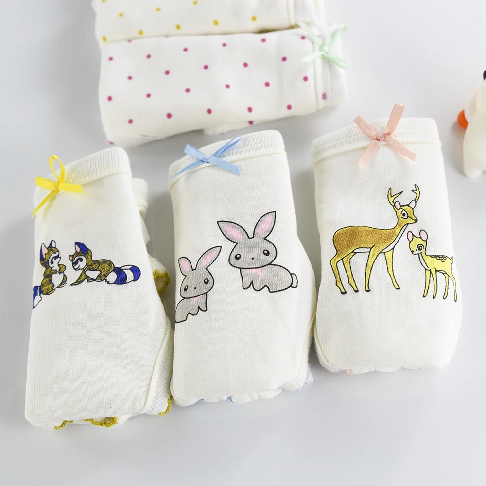 SLAIXIU/3 шт./партия хлопковые детские трусики милый галстук бабочка для девочек