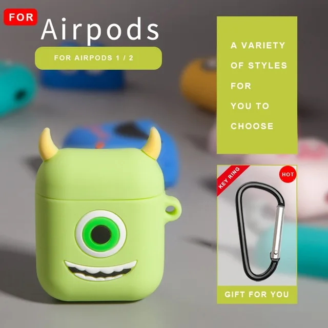 Bigeye Мультяшный Мягкий силиконовый чехол для Apple Airpods противоударный чехол для Apple гарнитура для Airpods чехол s милый Защитный Чехол Air Pods - Цвет: Bigeye