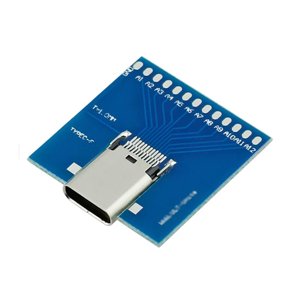 Бесплатная доставка 10 Гбит/с USB C 3 1 type Женский пайки кабель тестовая розетка PCBA
