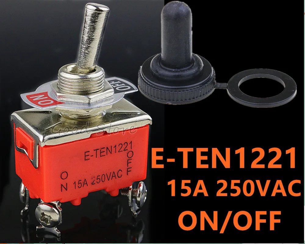 1 шт. E-TEN1221 15A 250VAC 4PIN ON-OFF рычажный переключатель, клавишный переключатель питания, микропереключатель, оранжевый