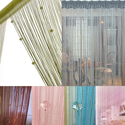 1x2 м занавески панели для дверей и окон в комнате Декор Сделай Сам кисточка