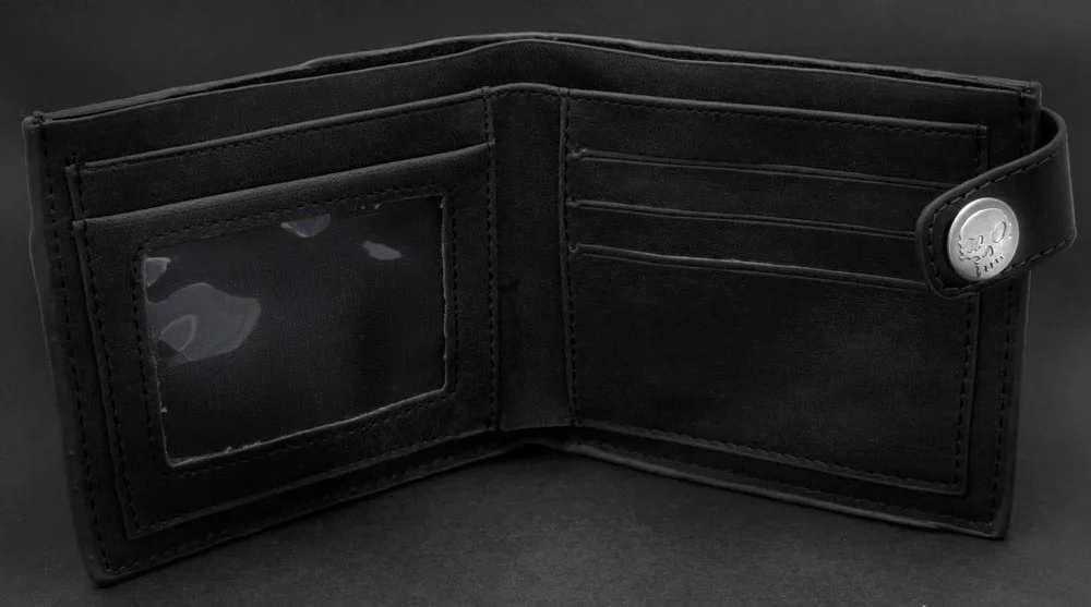 Новый мужской кожаный бумажник в ковбойском стиле с черепами и крестом|leather