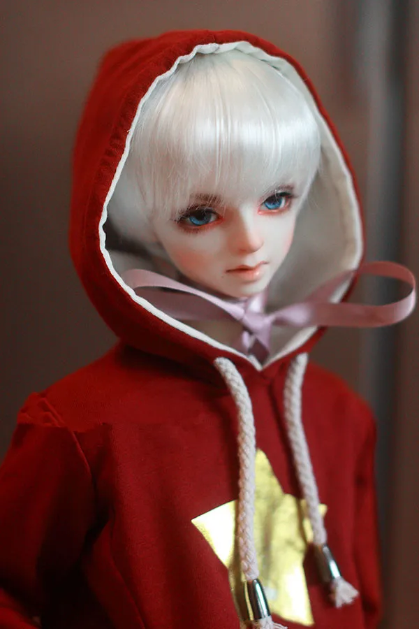 

BJD doll coat red sport hoodies coat with gold star for 1/3 BJD SD DD SD17 Uncle doll clothes accessories