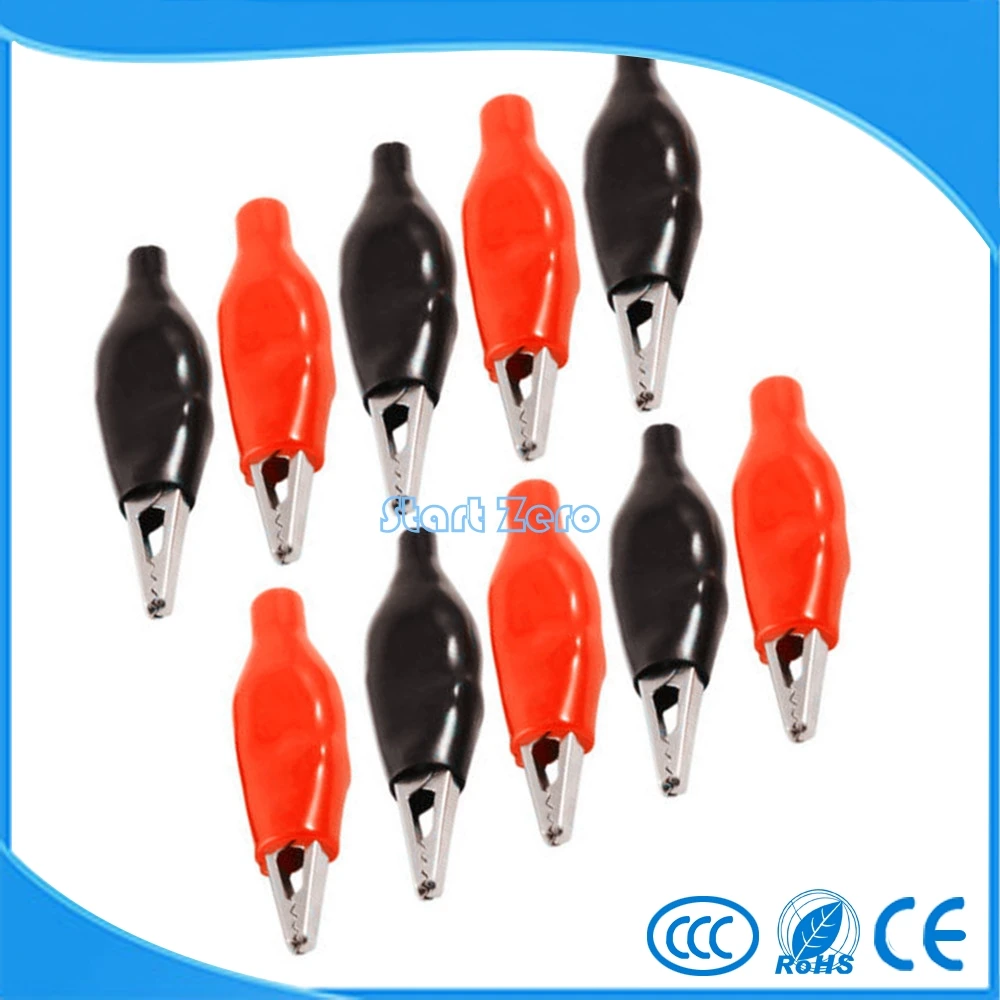 20 шт металлический защищенный зажим крокодил электрические для тестовых