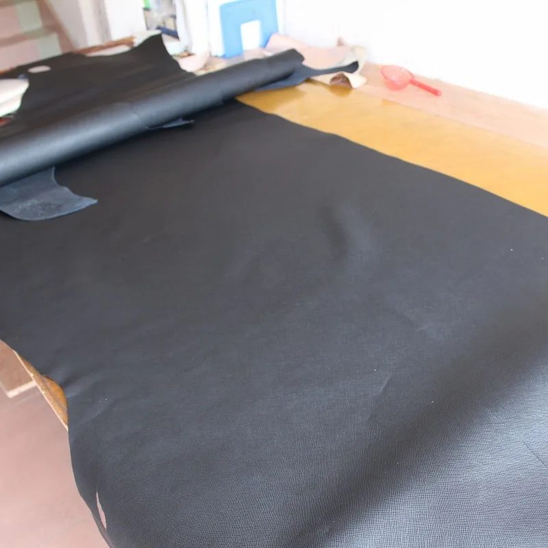 Черный кожаный кошелек с перекрещивающимися полосками Воловья кожа сделай сам