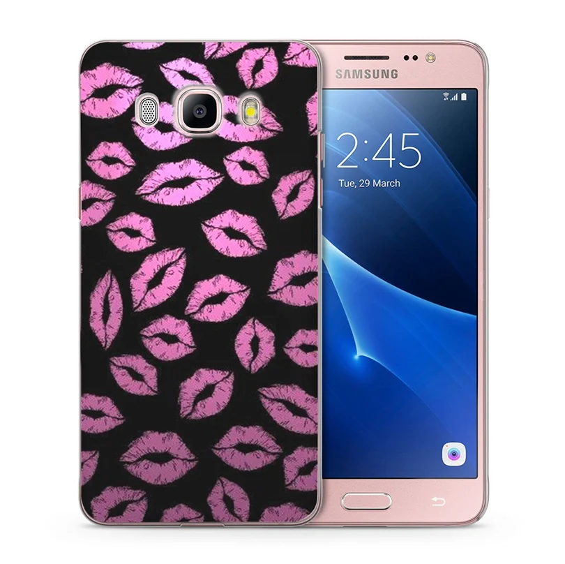 For Samsung Galaxy A3 A5 2016 2017 prime J1 J2 J3 J5 J7 S8/plus Note 8 TPU Silicon Snowflake Lip Print Pattern Cover Case C113 |