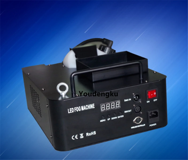 4 шт. светодиодный ступенчатая туманная машина 1500 Вт светодиодный дым Dmx512 диско туман вертикальный зеленого и синего цветов дыма туманообразователь