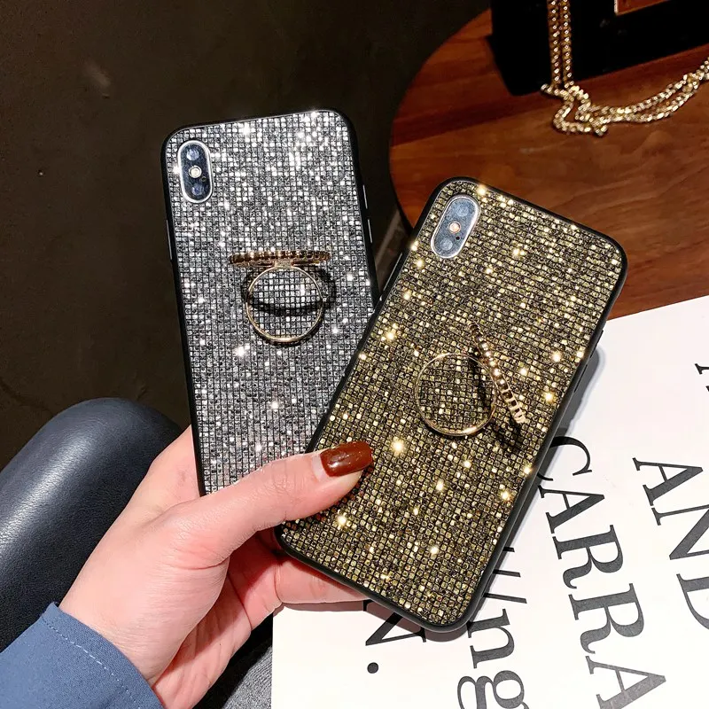 Роскошный блестящий чехол для телефона с бриллиантами iPhone X XR XS Max 7 8 6 6s Plus