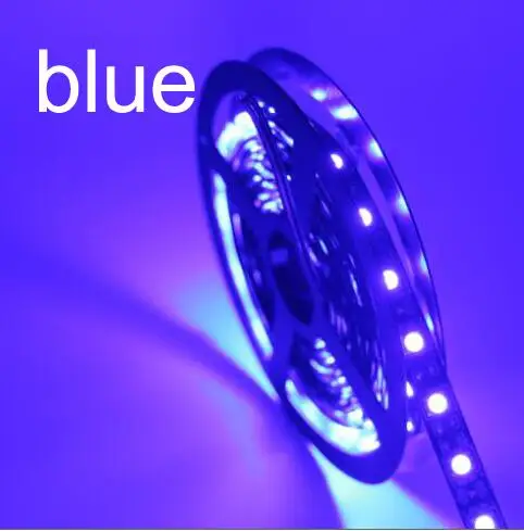 blue 12V Светодиодные ленты светильник 5050 SMD 60 светодиодный s/M ЧЕРНЫЙ печатной платы гибкий Водонепроницаемый RGB/белый/теплый белый 5050 светодиодный ленточный светильник автомобильный светильник s - Испускаемый цвет: blue