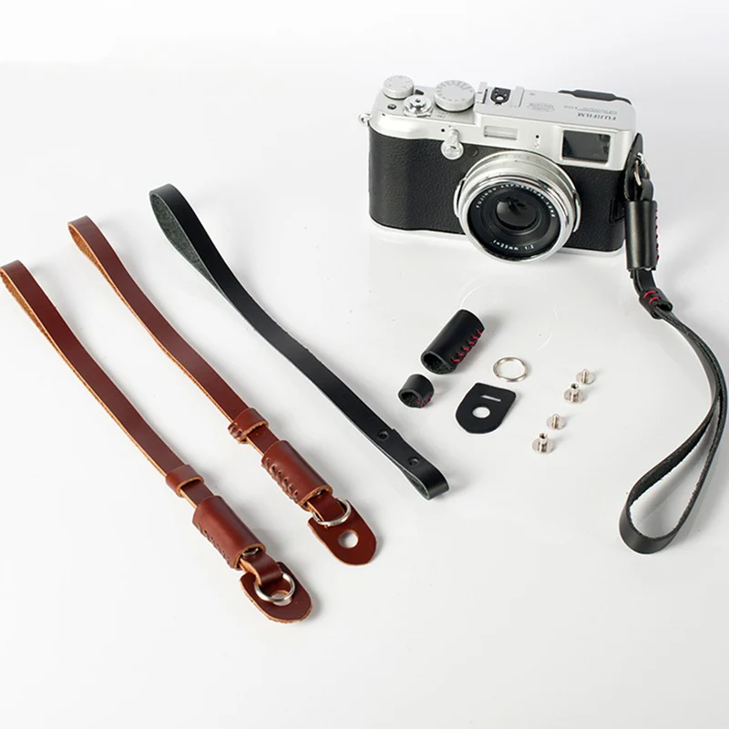 Универсальный наручный ремешок для камеры из натуральной кожи ремень SONY Nikon Canon